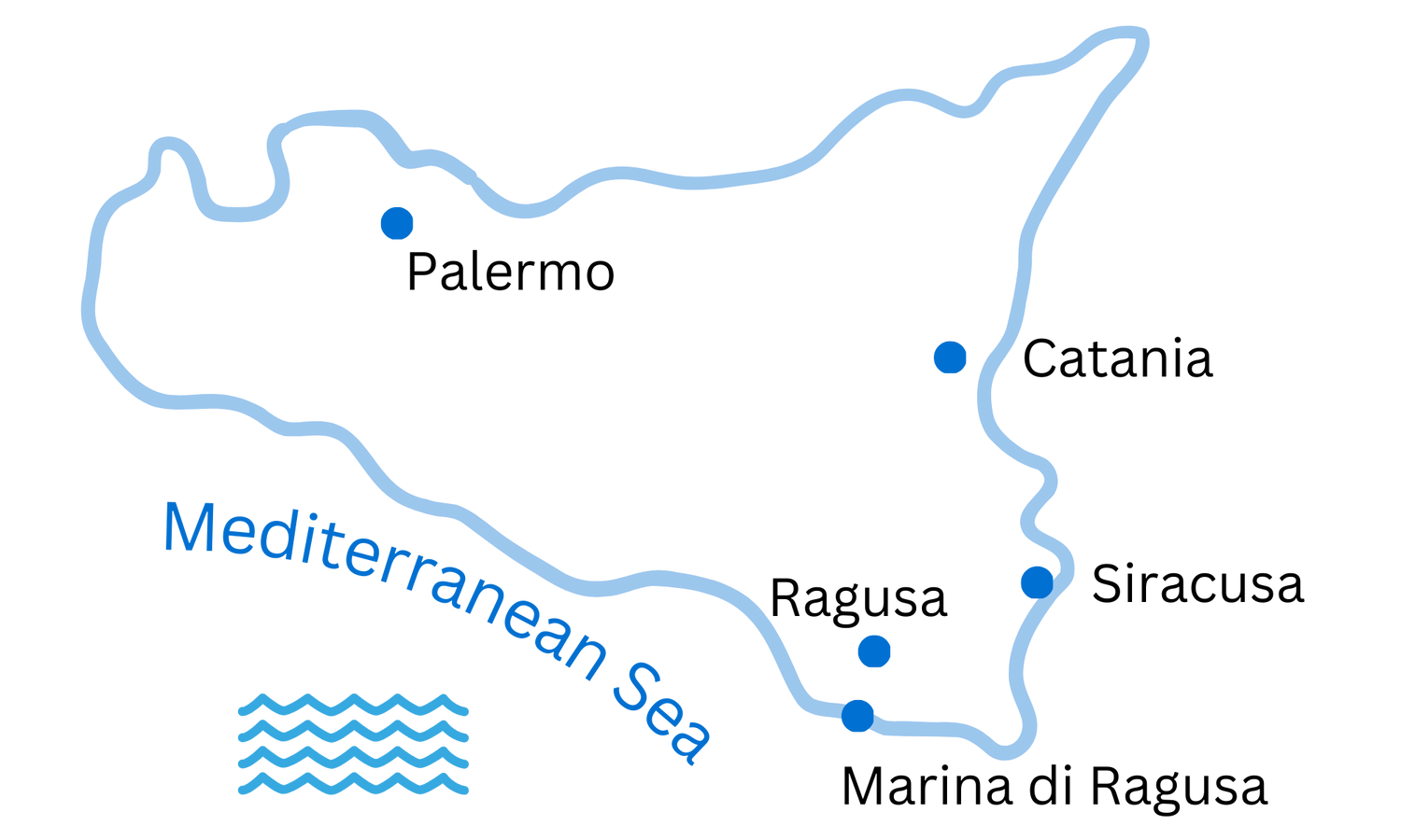 map of Sicily